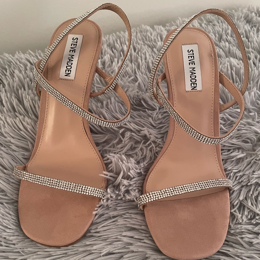 Steve Madden “Snappy” Rhinestone Sandals
